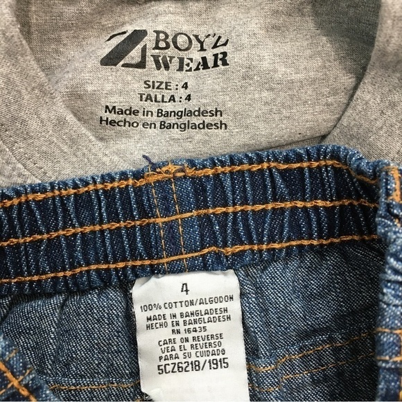 Zboyz Wear toddler boy long sleeve t-shirt & pull on jean 2-pcs sets - Picture 5 of 14